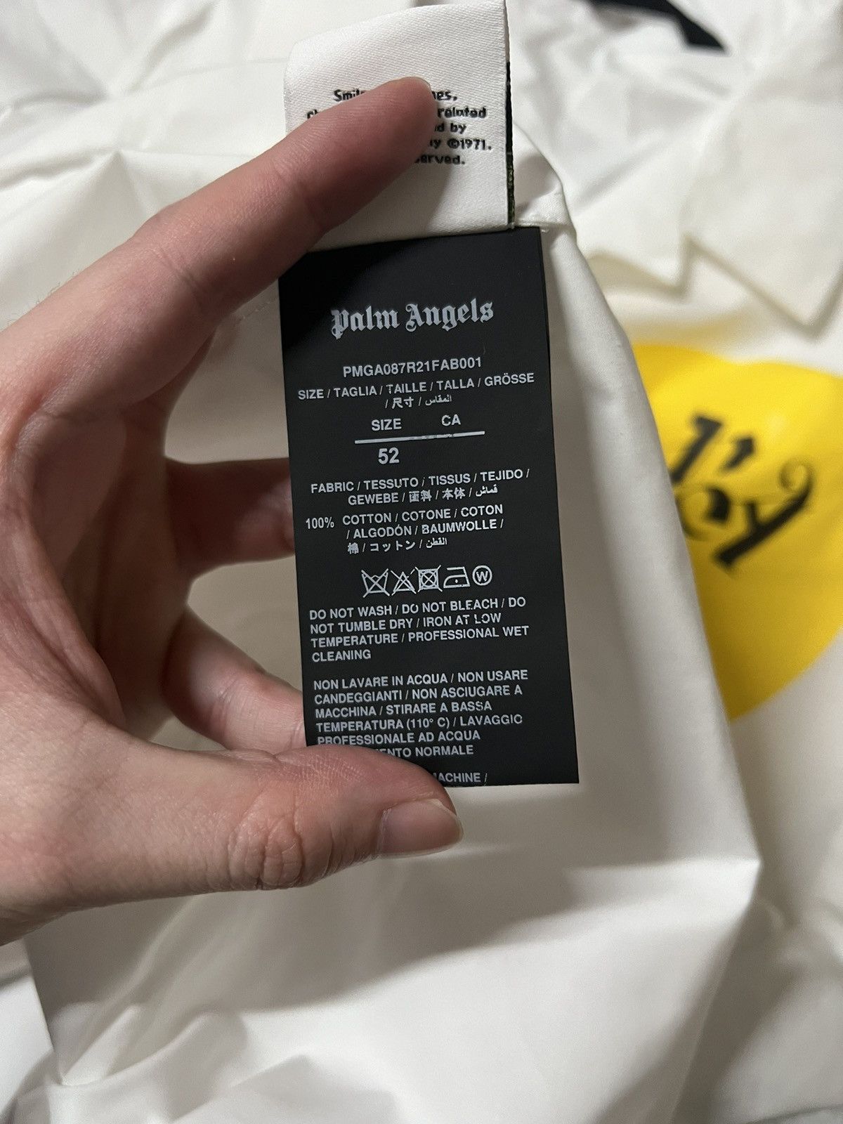 Palm Angels 「retail💲970」Brand new palm angels x smiley shirt size 52 Size US XL / EU 56 / 4 - 12 Thumbnail
