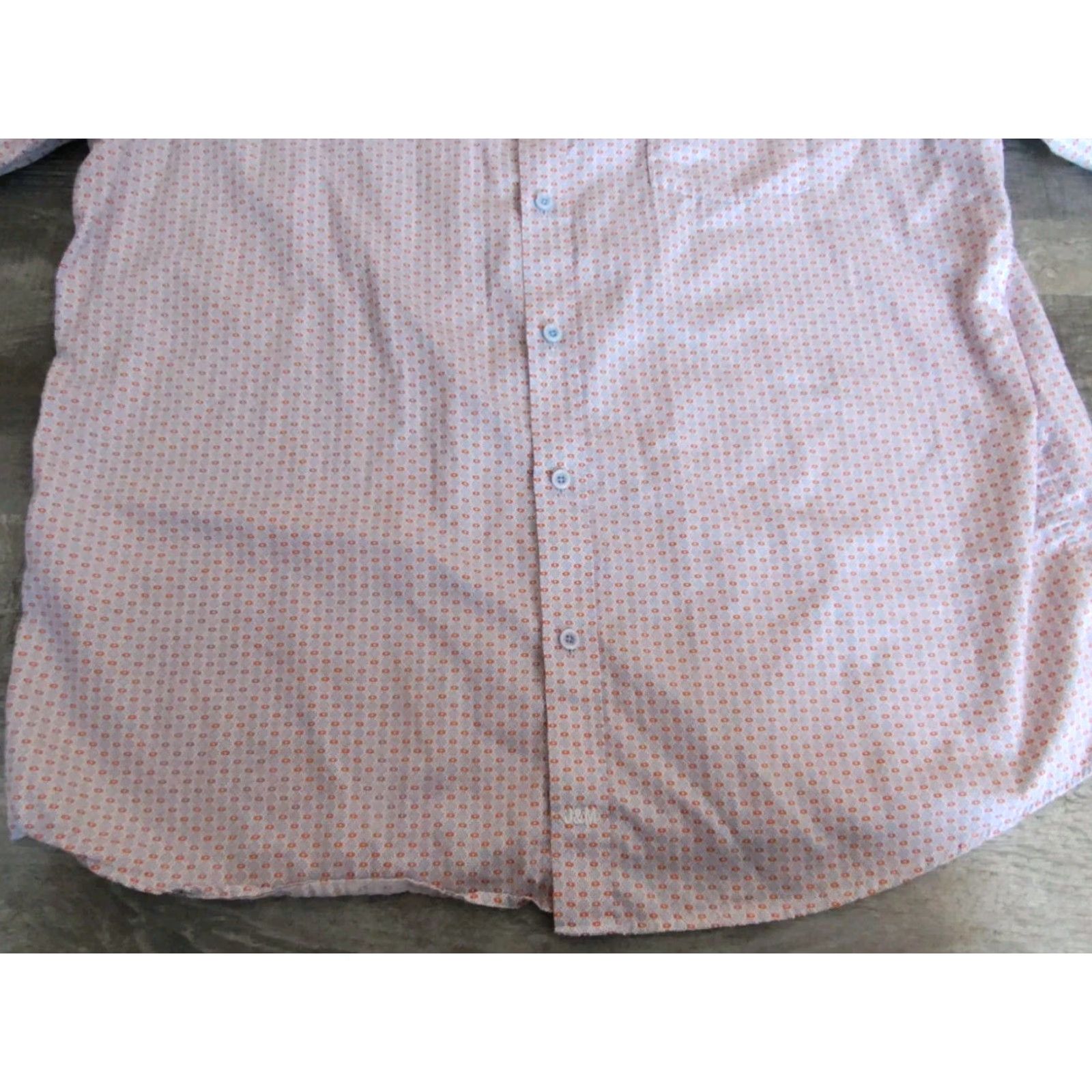 Johnston & Murphy JOHNSON & MURPHY Men's Button-Up Shirt 2XL Geometric Long Sleeve Multicolor Flip Cuff Casual Classic Size US XXL / EU 58 / 5 - 3 Thumbnail