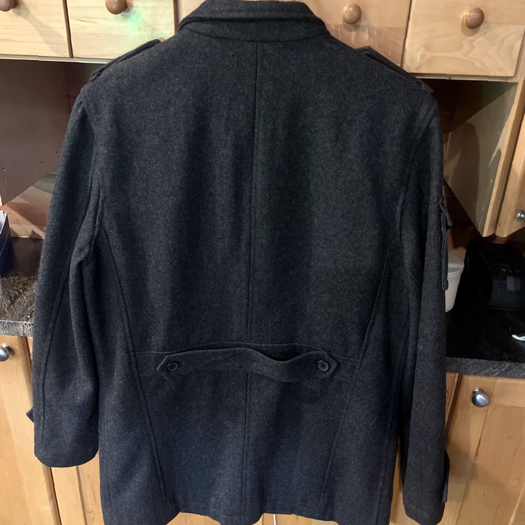 Vintage VINTAGE INC Black Wool Trench Pea Coat Button Up Men’s M Flap Pockets PLAID Lined Jacket Size US M / EU 48-50 / 2 - 3 Thumbnail