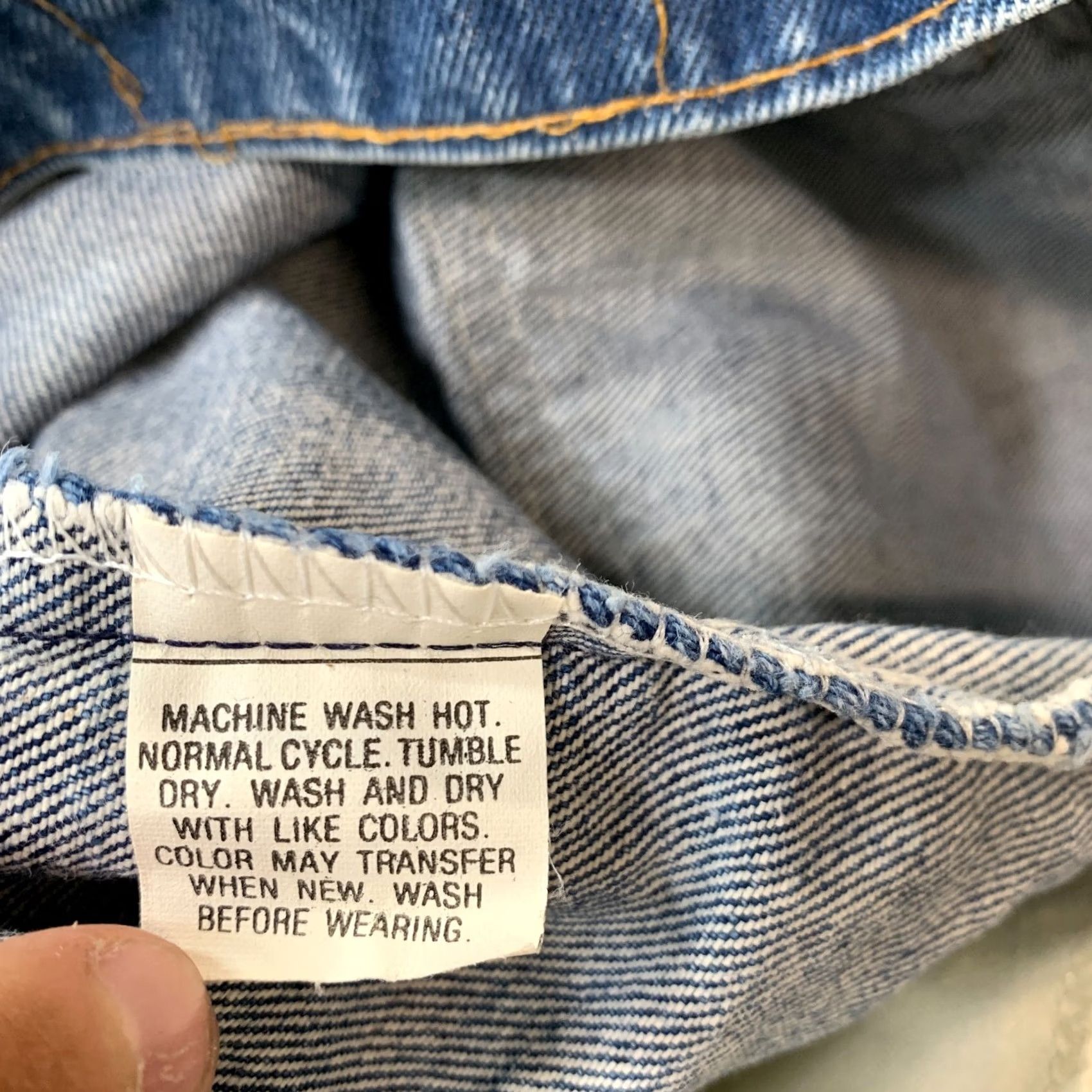 Levi's Levis 505 Jeans Mens Blue Denim Straight Leg USA VTGs 80s Size 38x31 Fits 36x29 Size US 38 / EU 54 - 3 Thumbnail