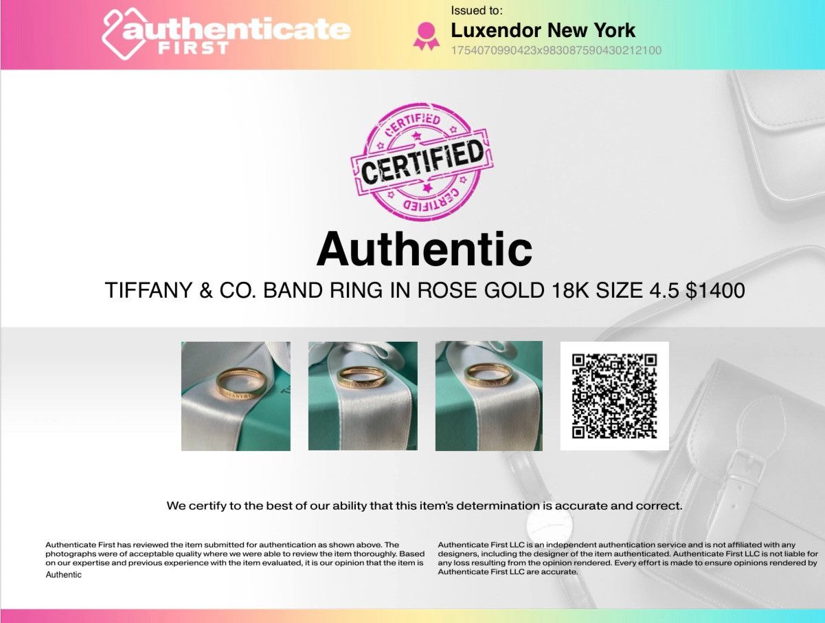 Tiffany & Co. Tiffany & Co. Band Ring in Rose Gold 18K size 4.5 NEW $1400 Size ONE SIZE - 6 Thumbnail