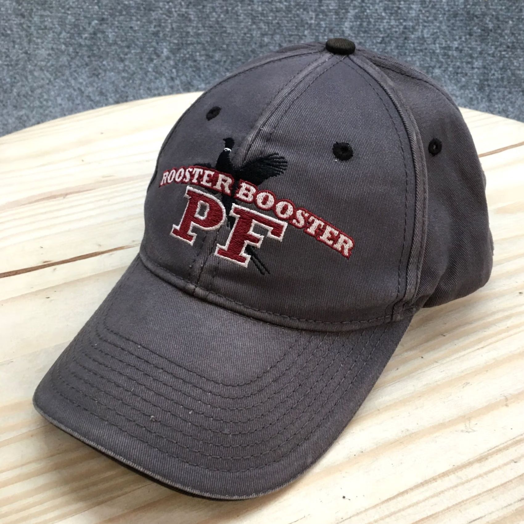 Vintage Rooster Booster PF Baseball Cap Hat One Size Grey Adjustable Embroidered Mens Size ONE SIZE - 2 Thumbnail