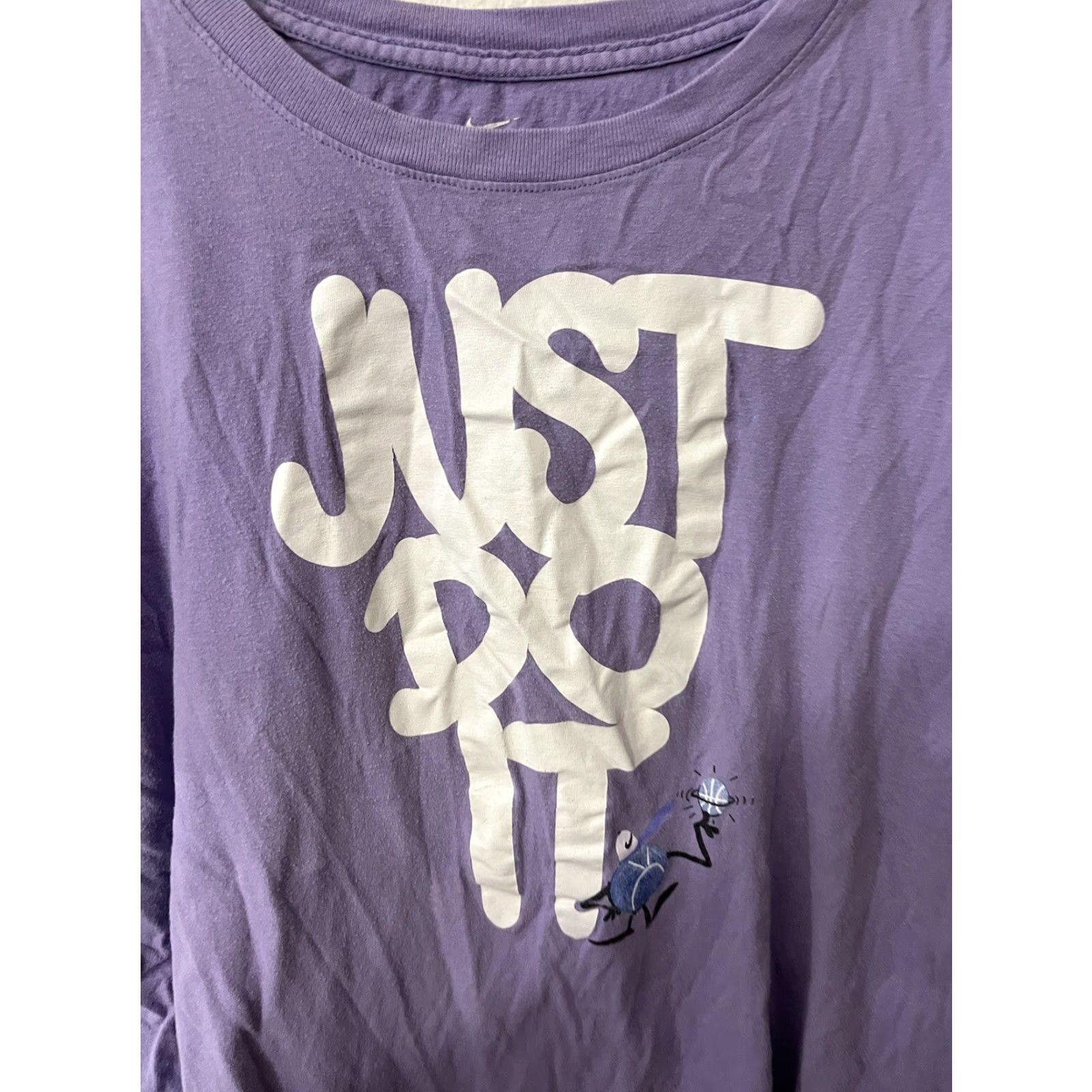 Nike NIKE Men's Large Purple Short Sleeve Crew Neck T-Shirt BV1997 Size US 33 - 4 Thumbnail