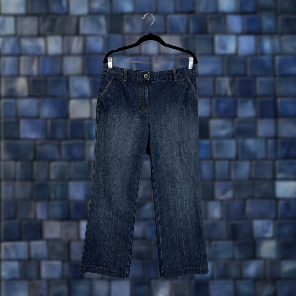 Talbots VINTAGE Talbots Jeans Womens 10 Blue High Rise Straight Leg Denim Stretch 90s Womens Size 32" / US 10 / IT 46 - 1 Thumbnail