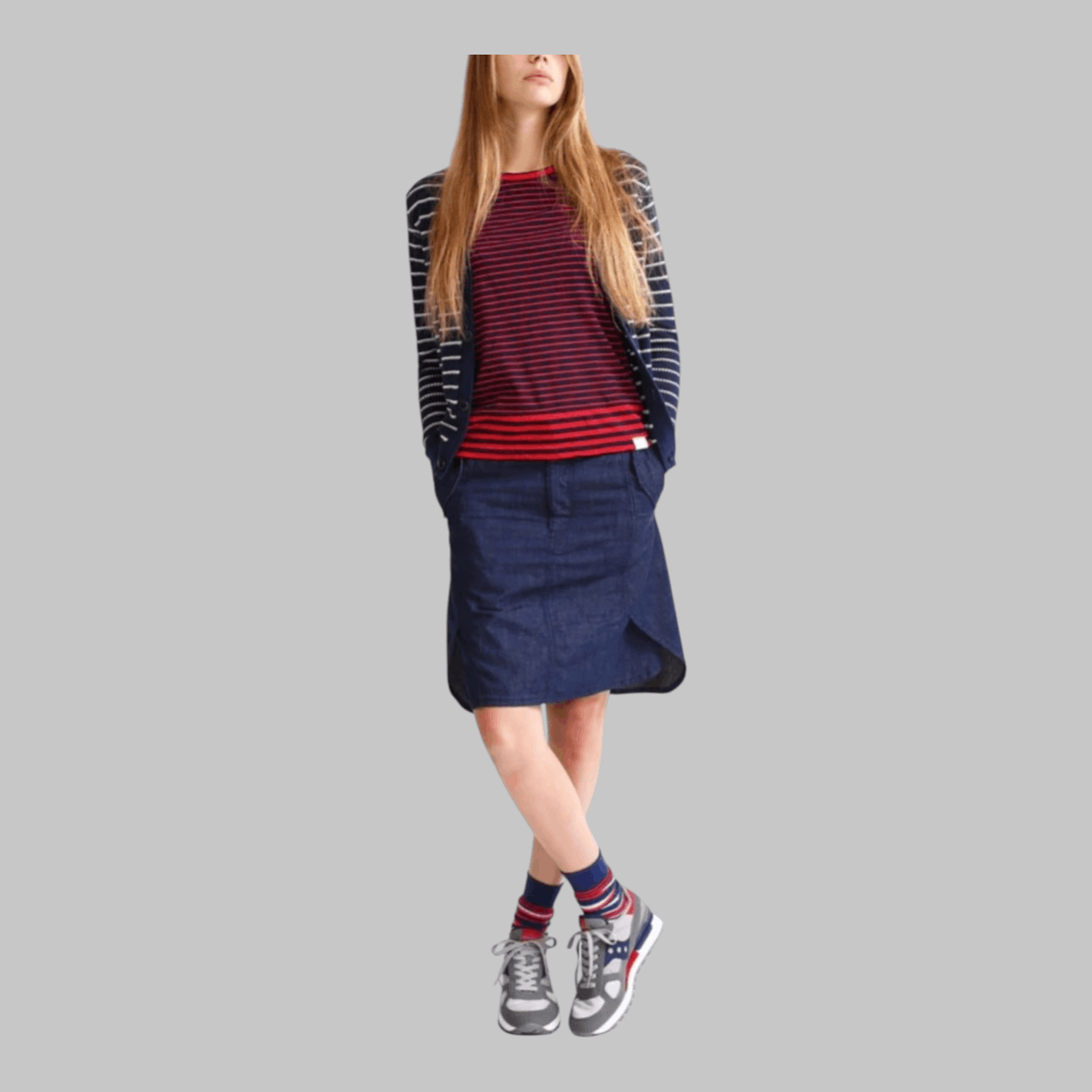 Japan Blue White Mountaineering 2014SS Denim Blue Short Skirts Size 29" - 1 Thumbnail