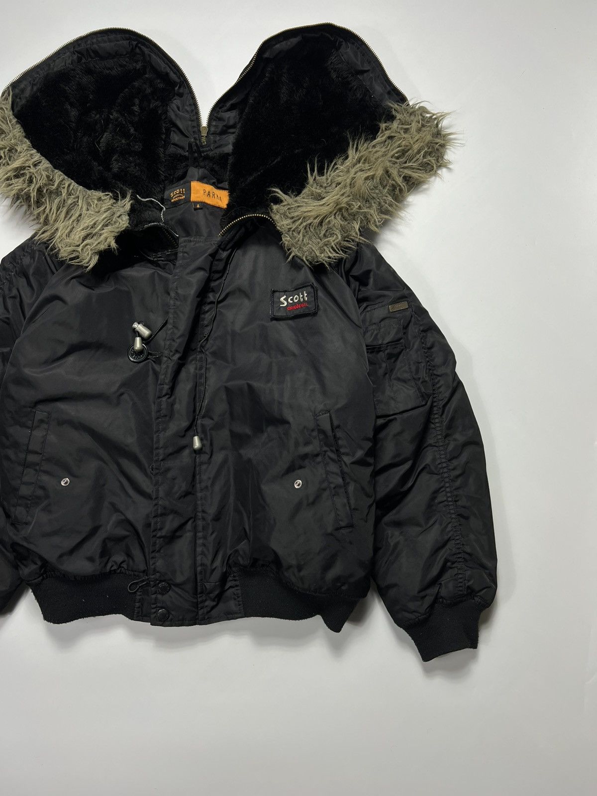 Schott Fur Hood Attached Scott N-2B Cropped Fligh Bomber Jacket Size US S / EU 44-46 / 1 - 2 Thumbnail