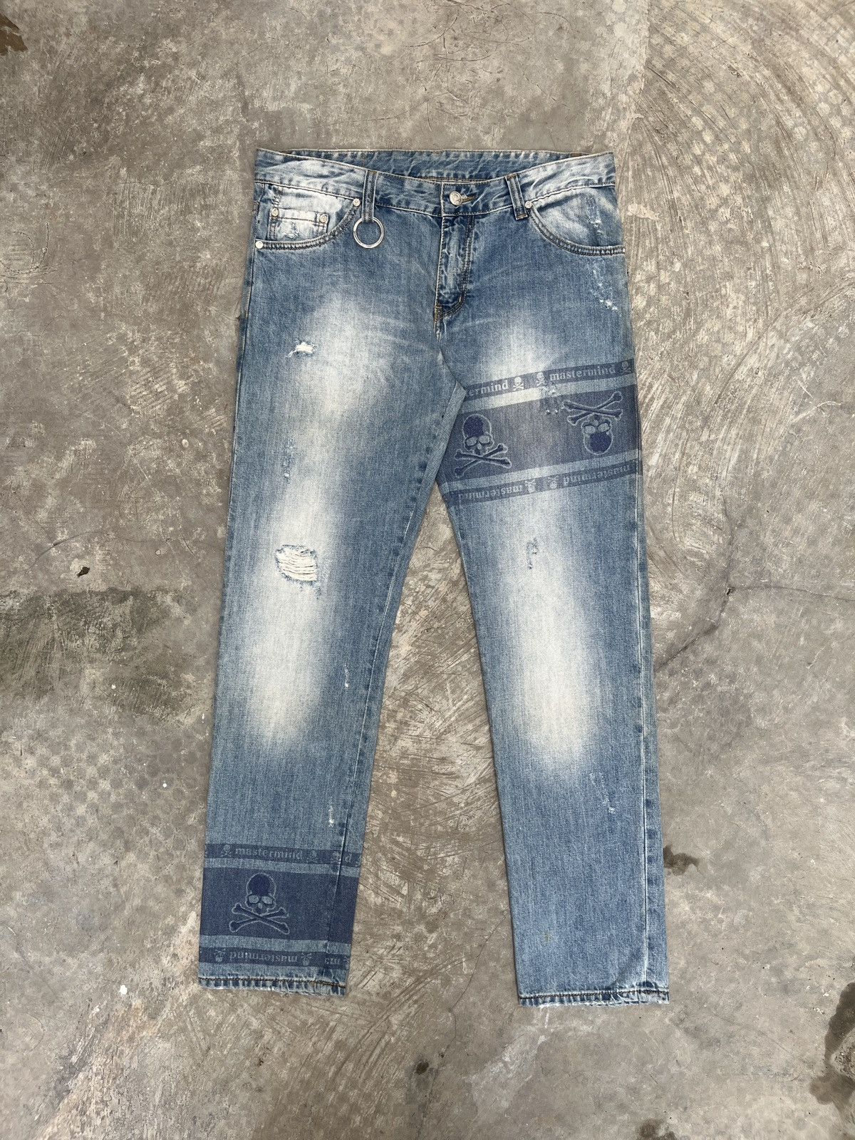 Mastermind Japan SS13 Mastermind Japan “Dreaming” Distressed Washed Jeans Size US 36 / EU 52 - 2 Thumbnail