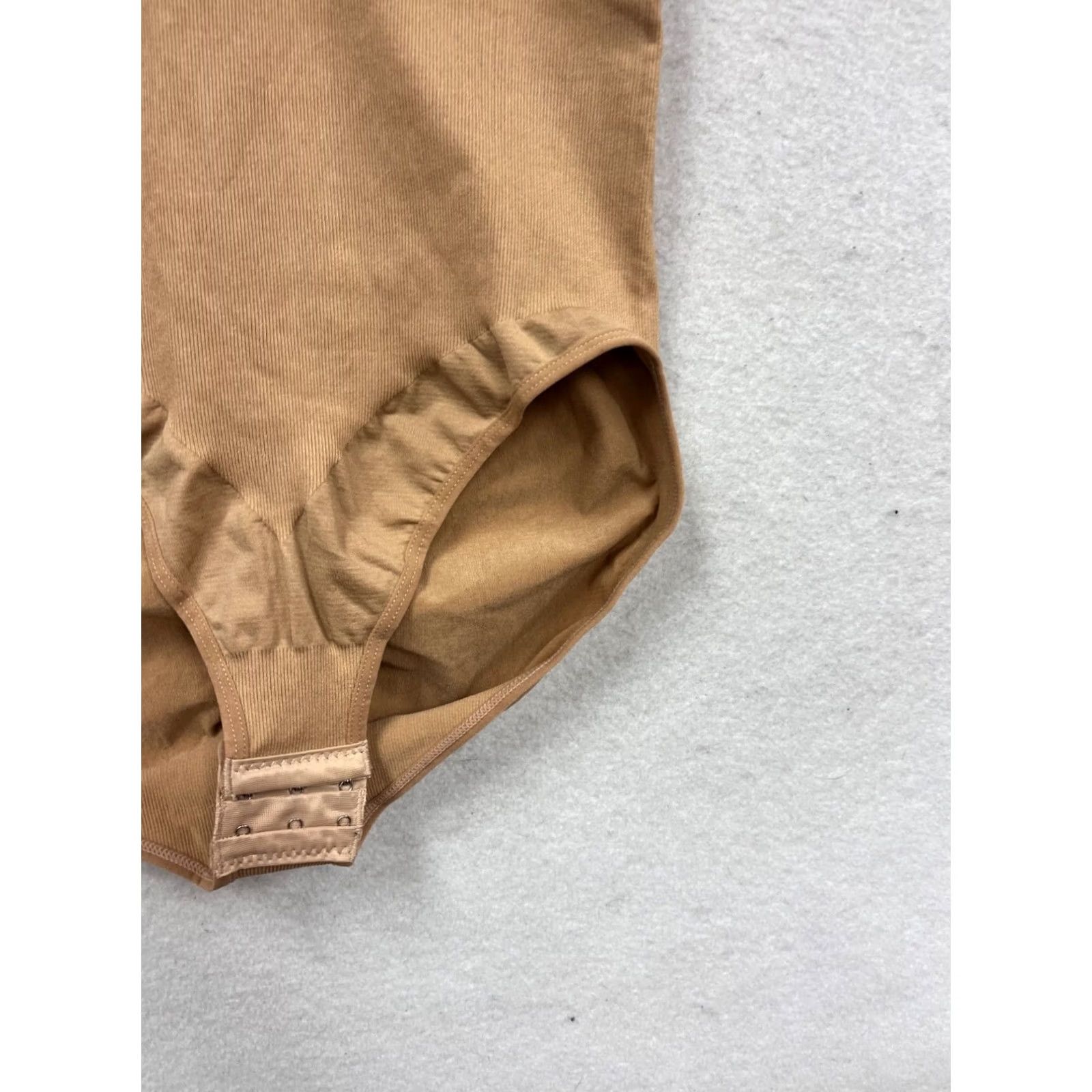 Vintage Khaya Beige Bodysuit Unisex Adults Tank XXXL Adjustable Straps Snap Closure Size 3XL Beig e Nylon Spandex Ribbed Like New Size XXL / US 16-18 / IT 52-54 - 5 Thumbnail