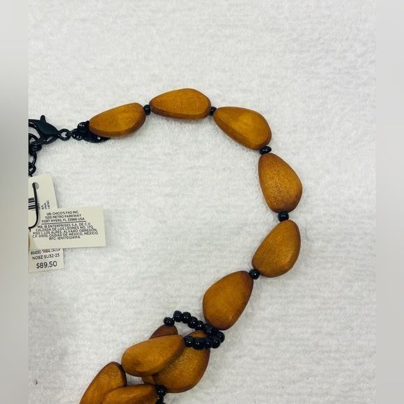 Chicos NWT Chico’s Wood Bead Multistrand Necklace multi color Size ONE SIZE - 4 Thumbnail