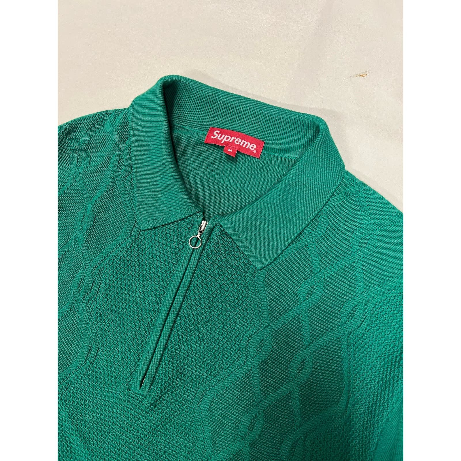 Supreme Supreme Cable Knit Half Zip Polo Longsleeve | Grailed