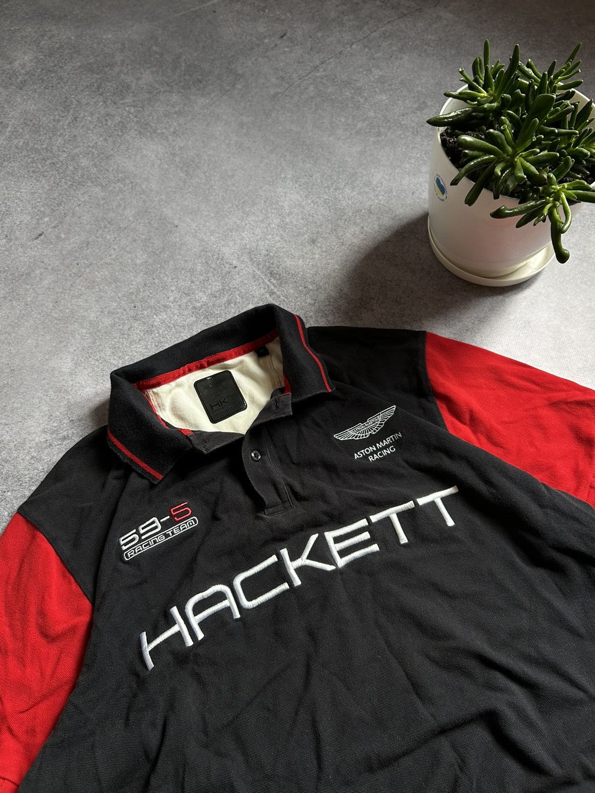 Hackett × Vintage Hackett Racing Aston Martin big logo polos shirt Size US XL / EU 56 / 4 - 2 Thumbnail