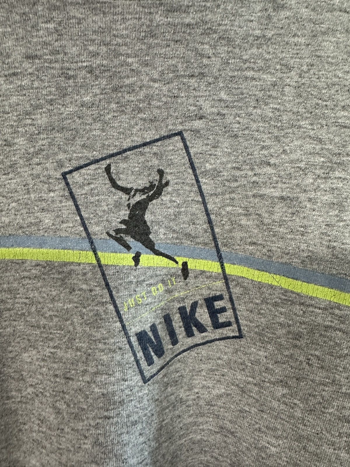 Nike × Vintage Vintage 90s Nike Just Do It Track & Field Tee Size XL Size US XL / EU 56 / 4 - 2 Thumbnail