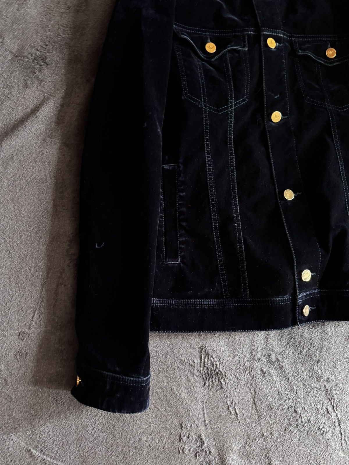 Emporio Armani Emporio Armani Rare velour men's jacket Size US L / EU 52-54 / 3 - 3 Thumbnail