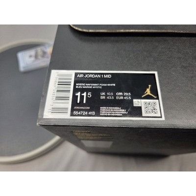 Nike Nike Air Jordan 1 Mid Blue Mint Mystic Navy White 554724-413 Size US 11.5 / EU 44-45 - 15 Thumbnail
