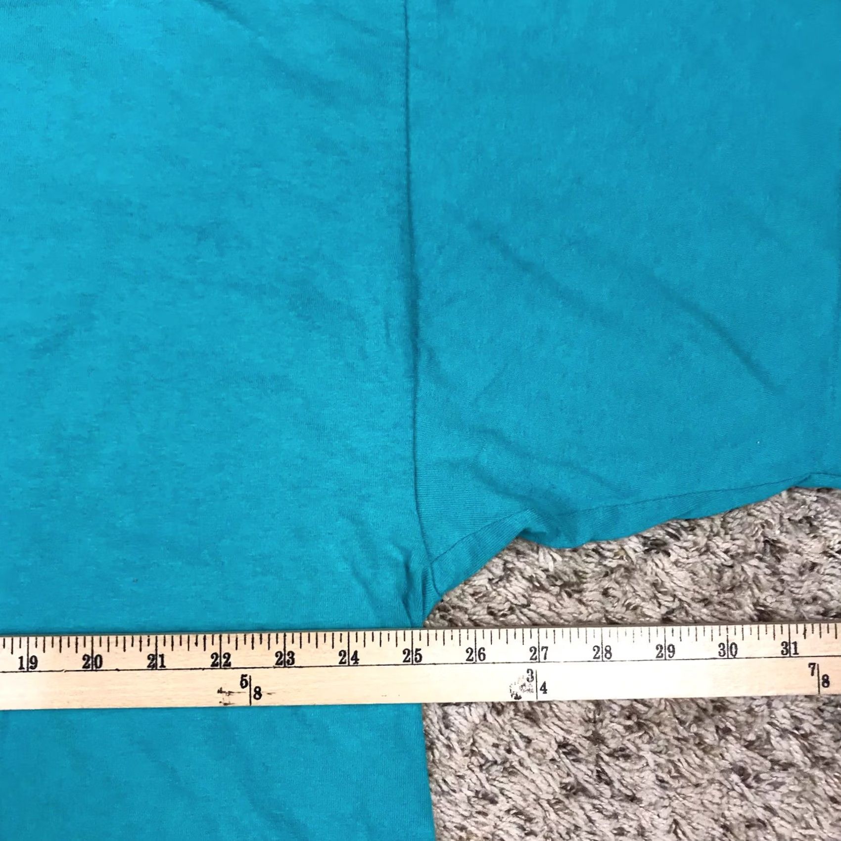 Vintage VINTAGE Teal Green Single Stitch T-Shirt Adult 2XL 100% Cotton Made In USA Crew Neck Short Sleeve Nike? Size US XXL / EU 58 / 5 - 7 Thumbnail