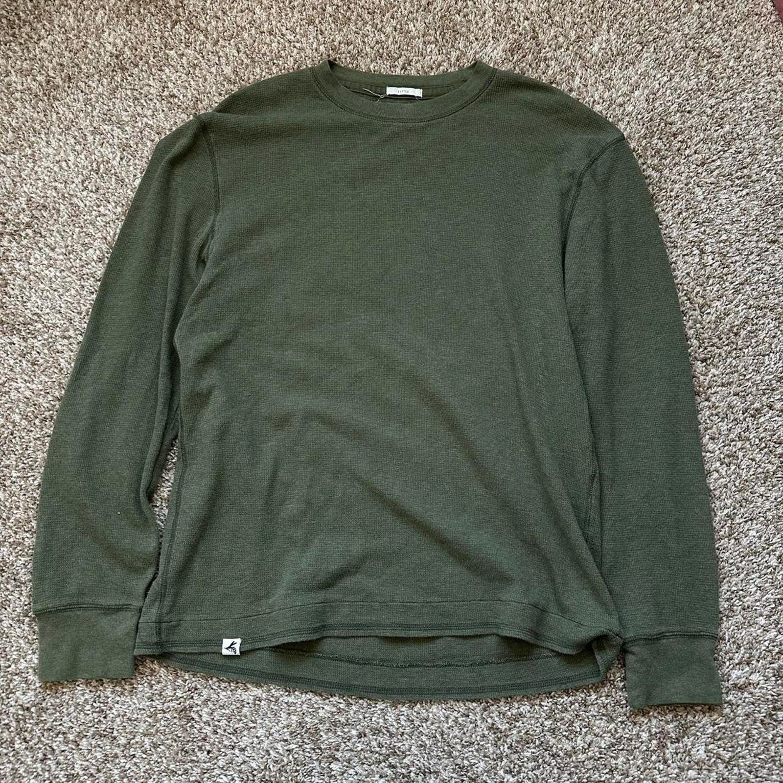 Vintage Vintage 00s basic raw green longsleeve Size US XL / EU 56 / 4 - 3 Thumbnail
