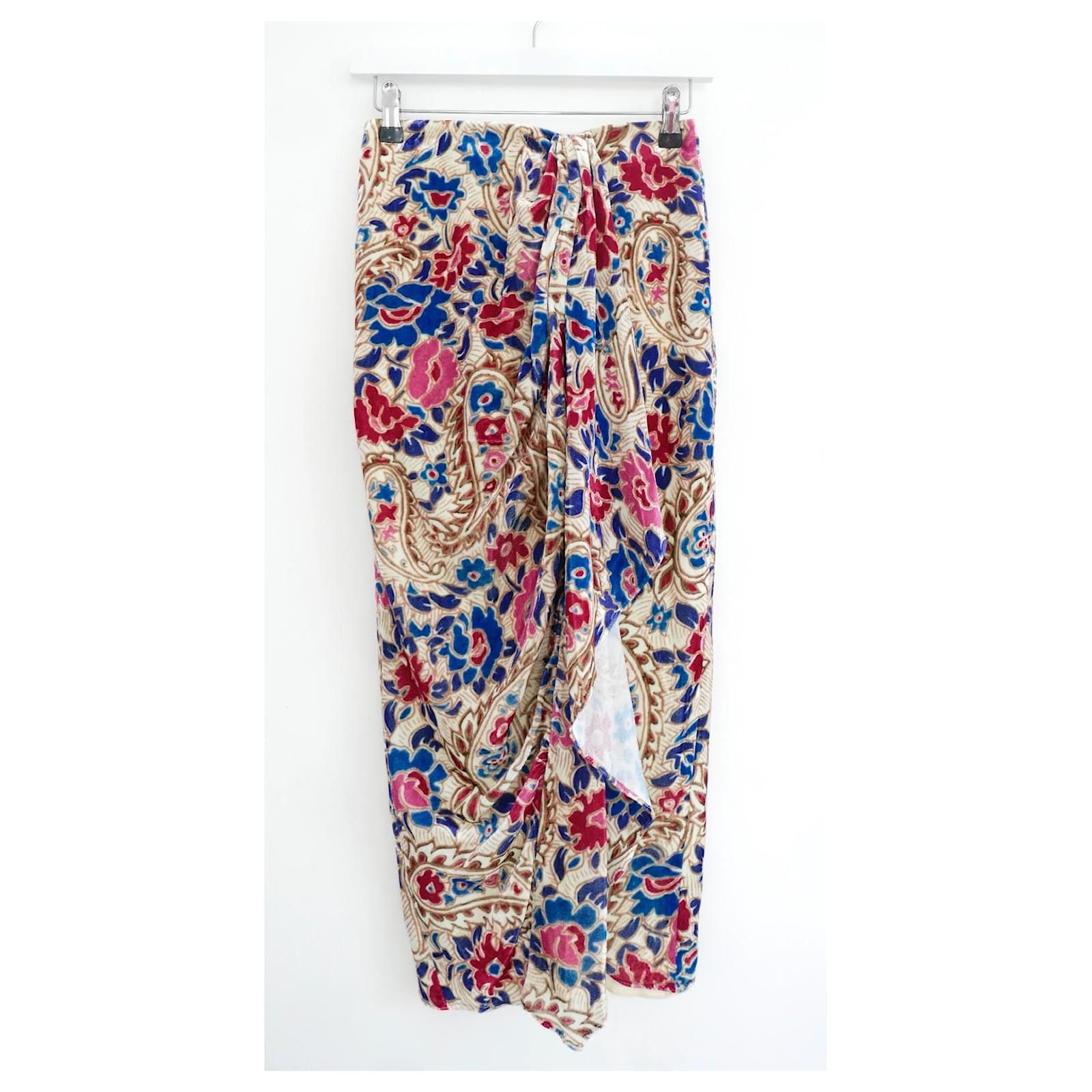 Isabel Marant Isabel Marant Breena Floral Velvet Skirt Size 25" / US 0 / IT 36 - 1 Thumbnail
