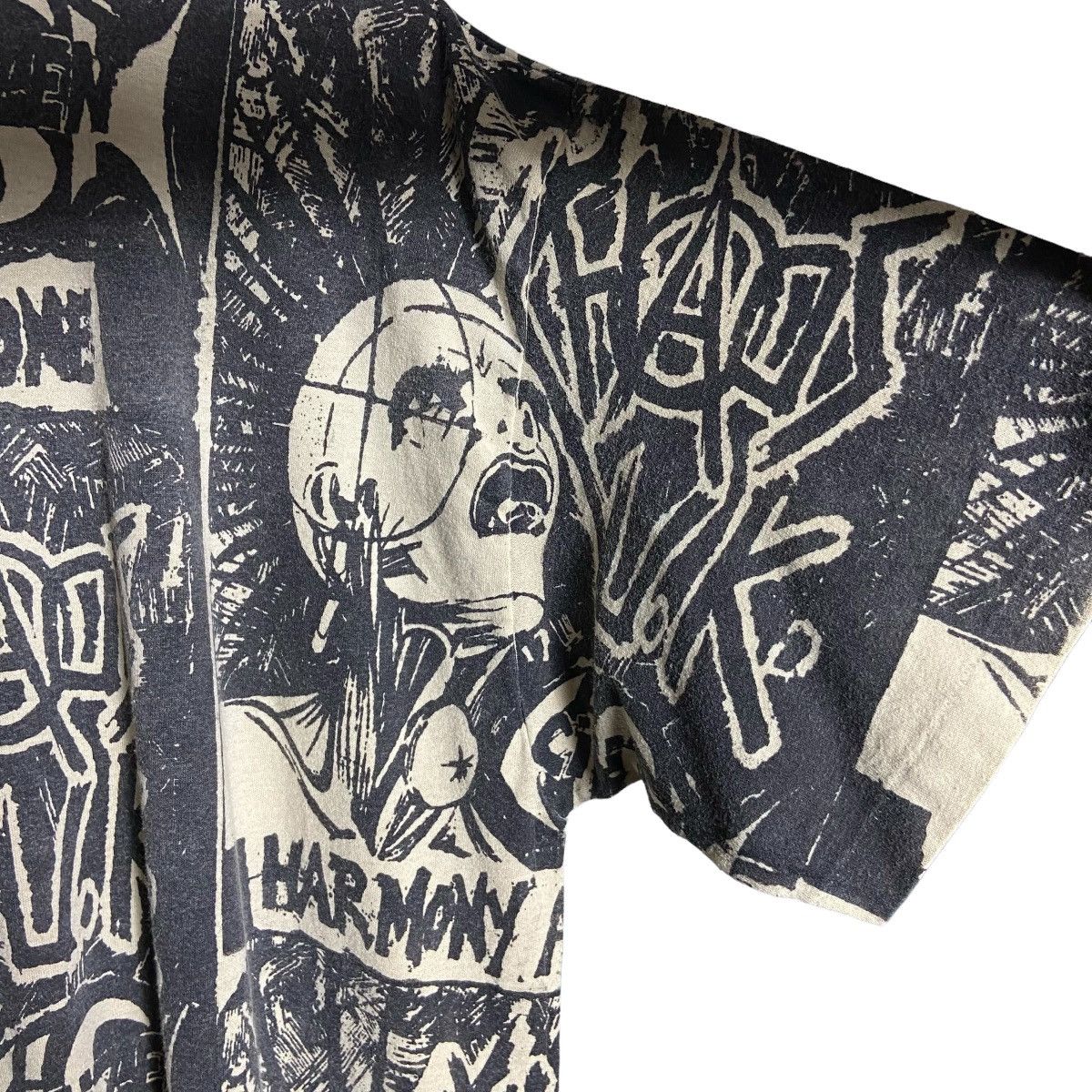 Band Tees Vintage 80s Chaos U.K. All Overprint Hardcore Punk Band Tee Size US XL / EU 56 / 4 - 6 Thumbnail