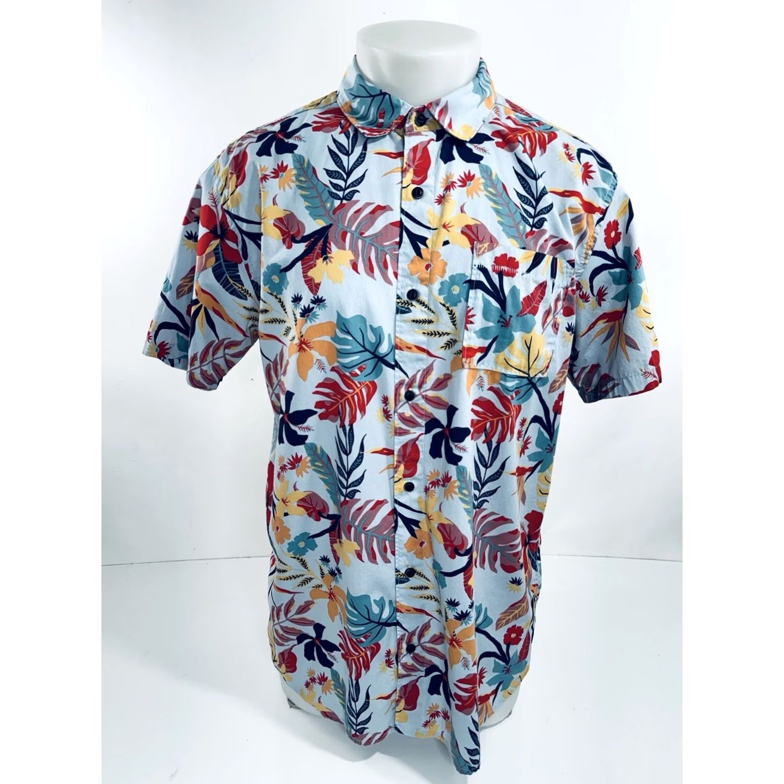 Roark ROARK Hawaiian Floral L Shirt Blue XL Short Sleeve Button-Up Men Size US XL / EU 56 / 4 - 2 Thumbnail