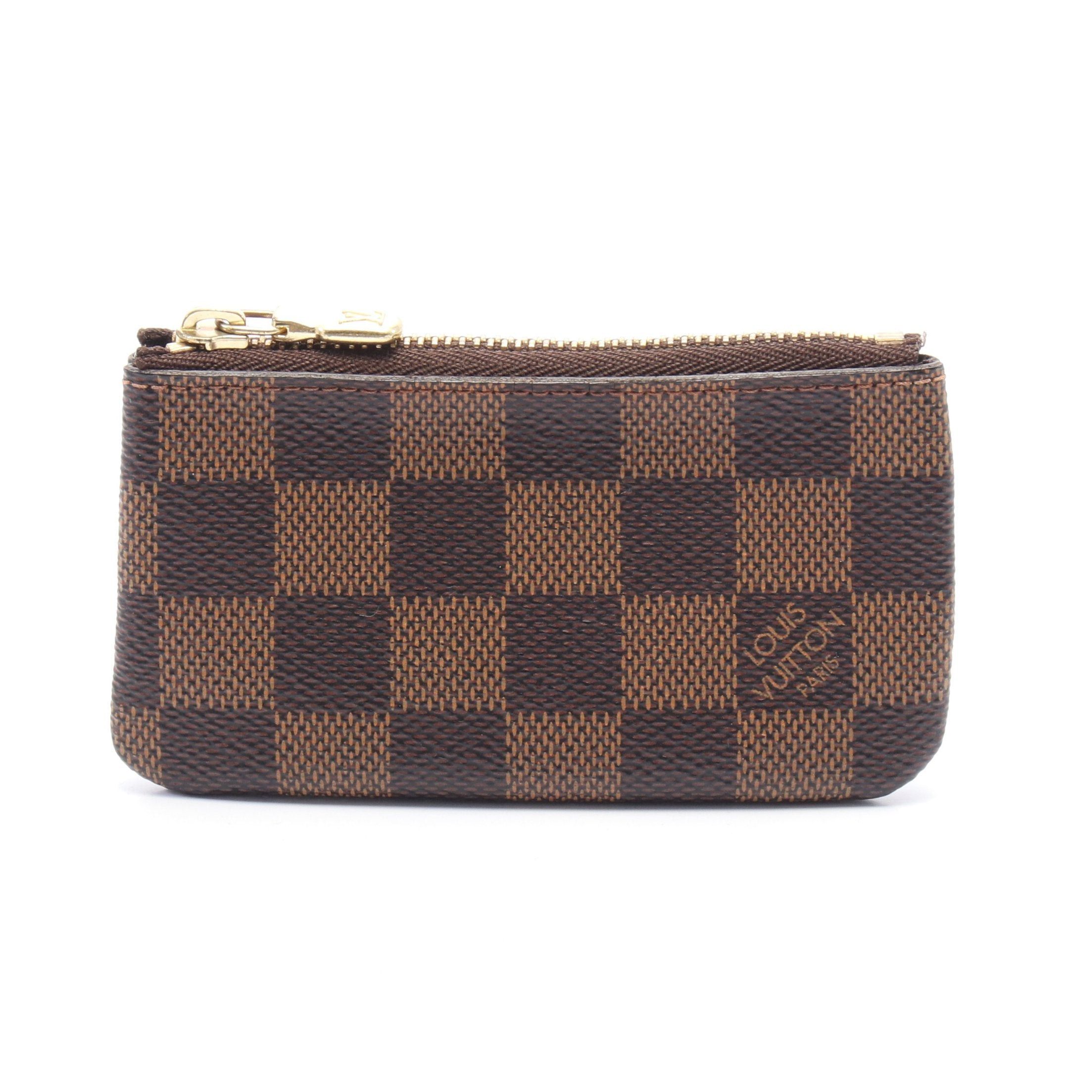 Louis Vuitton Louis Vuitton Pochette Kure Damier Ebene Coin Purse Leather Brown Size ONE SIZE - 1 Thumbnail