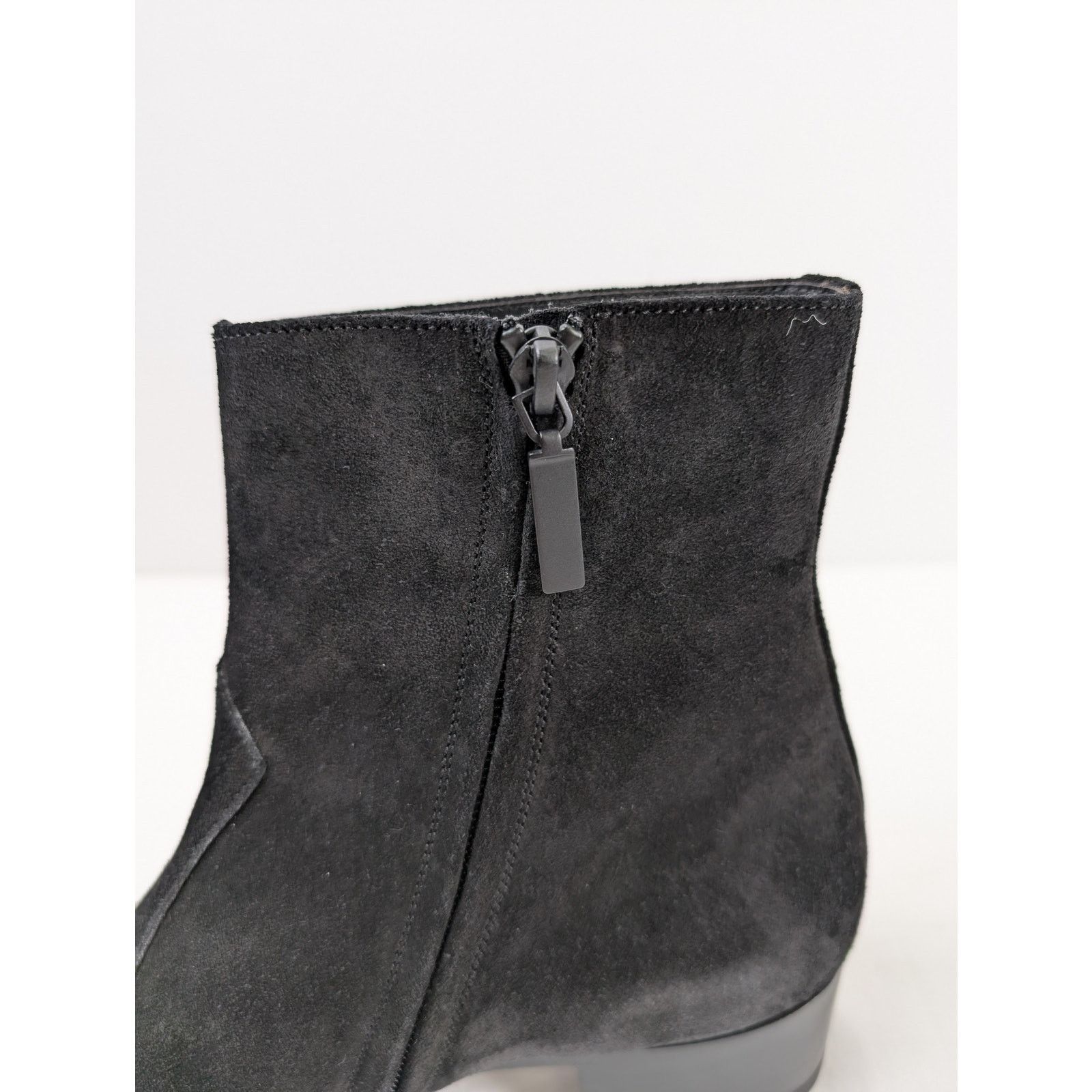 Saint Laurent Paris o1rshd1 Wyatt Chelsea Suede Boots in Black Size US 13 / EU 46 - 16 Thumbnail