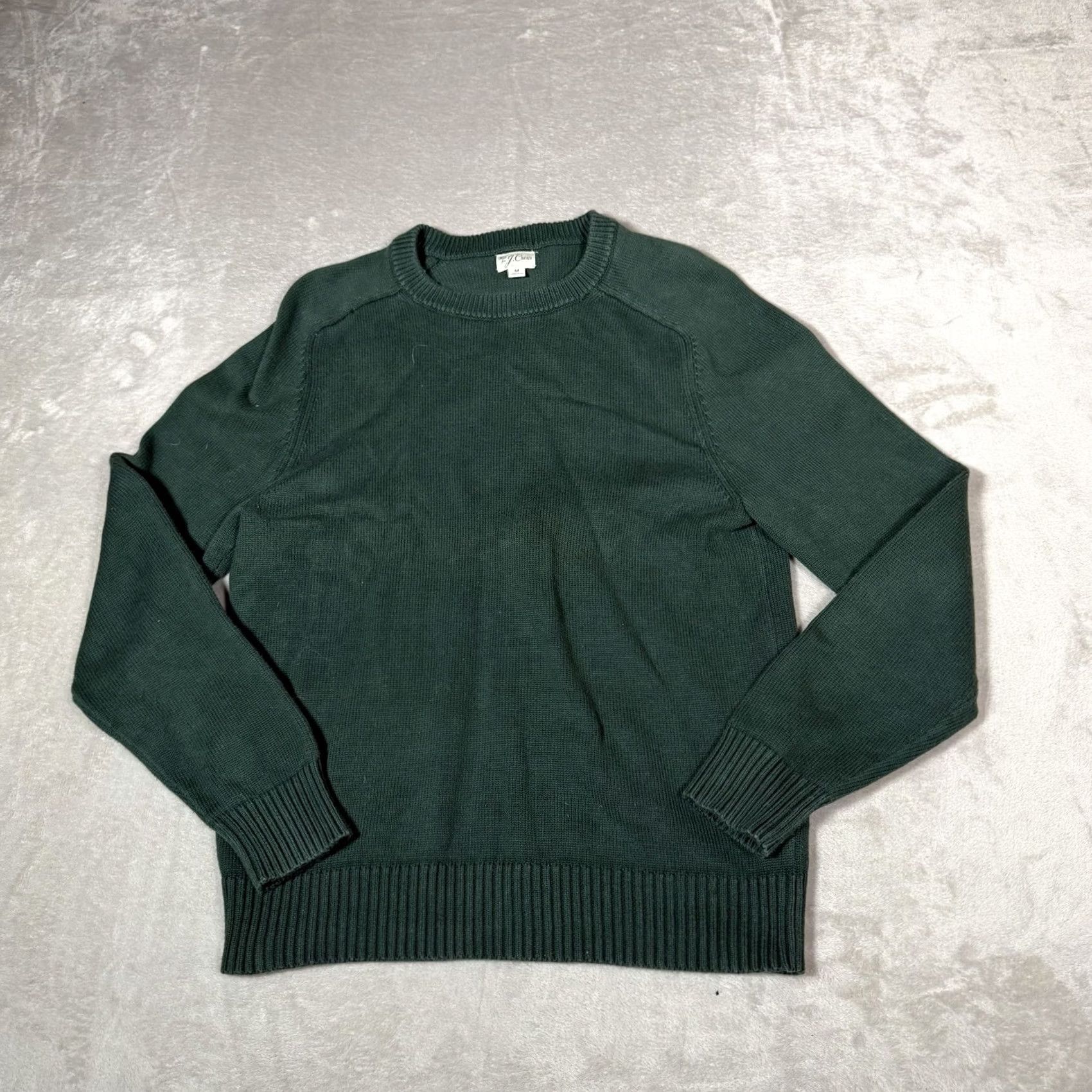 J.Crew J.CREW Sweater Mens Medium Green Roll Neck Crew Neck Cotton Knit Logo Accent Pullover Modern Classic Size US M / EU 48-50 / 2 - 2 Thumbnail