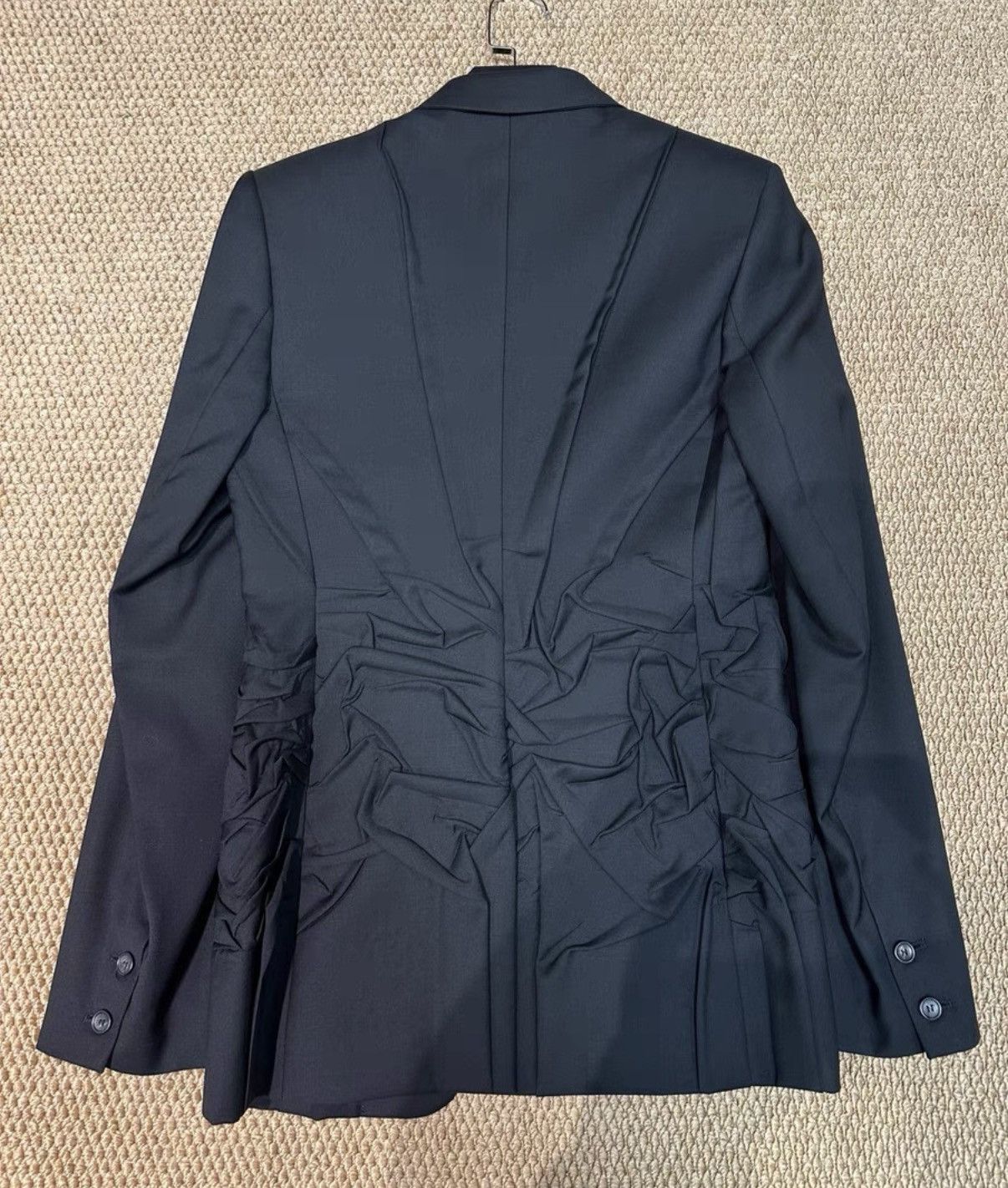 Raf Simons Raf Simons 04AW Black Ruched Deconstructed Blazer K23 Size US S / EU 44-46 / 1 - 7 Thumbnail