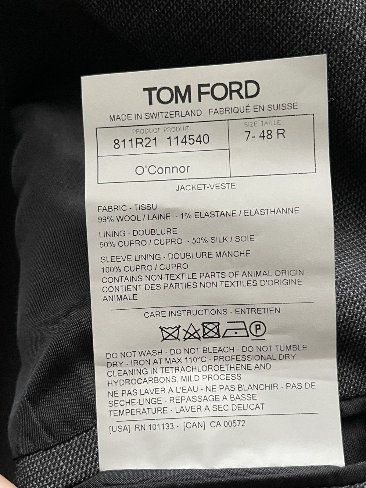 Tom Ford Tom Ford Grey O’Connor Blazer Jacket Size IT 48 Size 48R - 5 Thumbnail