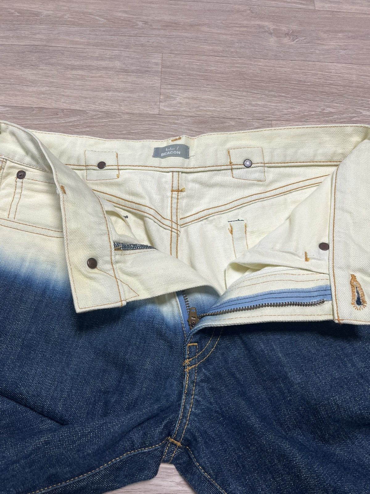 Kolor kolor becon waist bleached denim Size US 29 - 3 Thumbnail