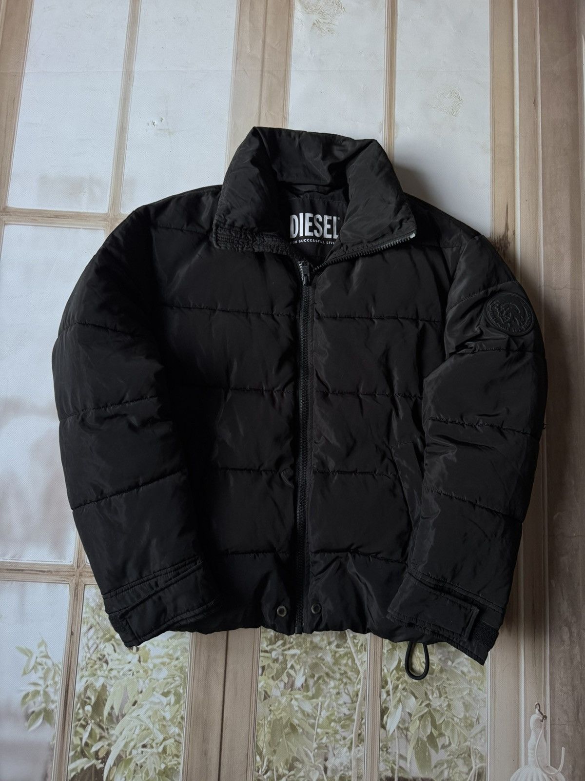Diesel Vintage Diesel Black Puffer Jacket – Minimal Logo – Y2K Size US L / EU 52-54 / 3 - 1 Thumbnail