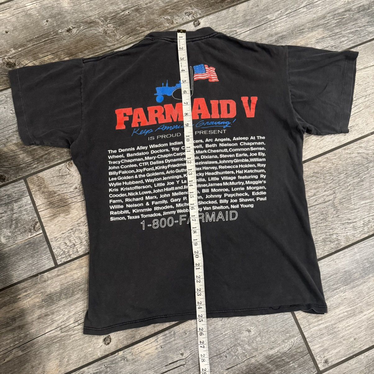 Band Tees Vtg 1992 Farm Aid V Concert Tee Size US L / EU 52-54 / 3 - 8 Thumbnail
