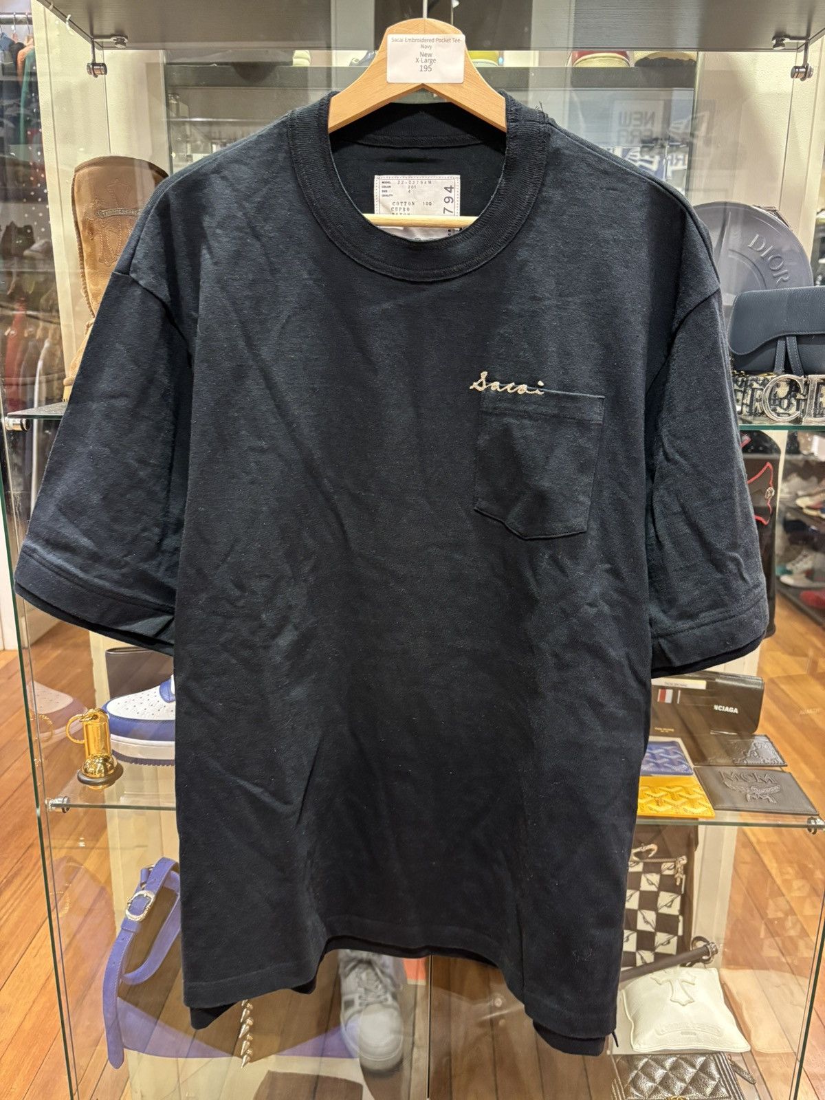 Sacai Sacai Embroidered Pocket Tee Size US XL / EU 56 / 4 - 1 Thumbnail
