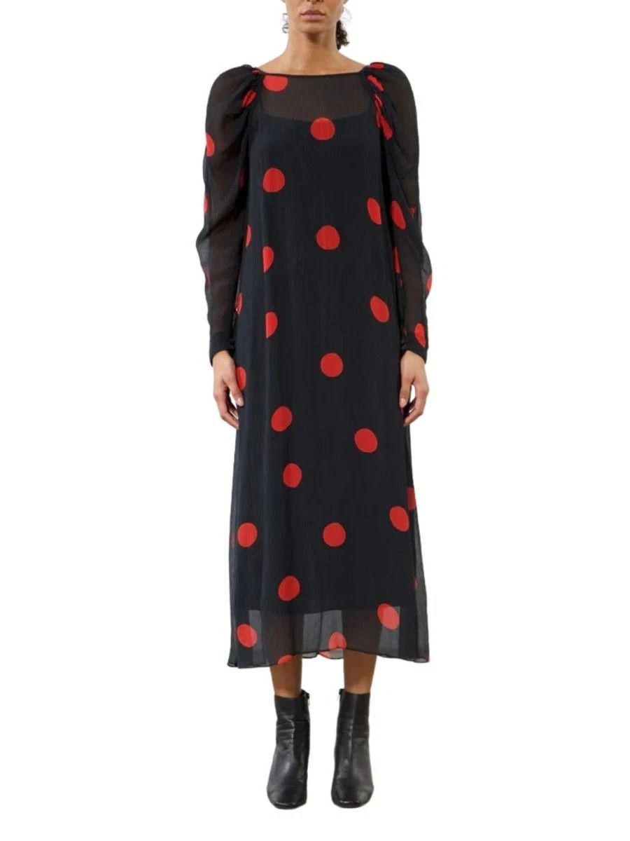 Mara Hoffman MARA HOFFMAN ELIZABETTA DRESS - BLACK (RED DOTS) Size: M Size M / US 6-8 / IT 42-44 - 1 Thumbnail