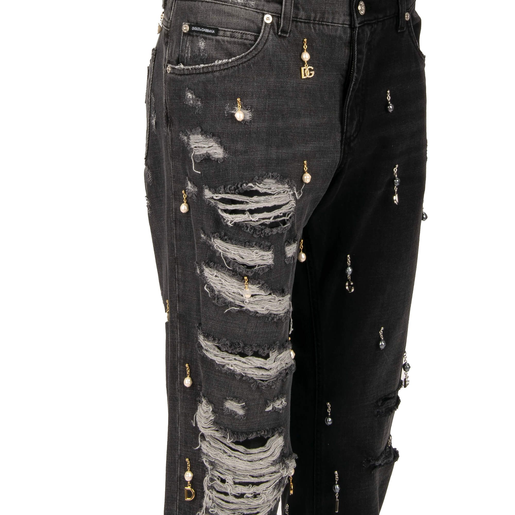 Dolce & Gabbana o1y0125 Logo Jeans in Black/Grey Size US 30 / EU 46 - 6 Thumbnail