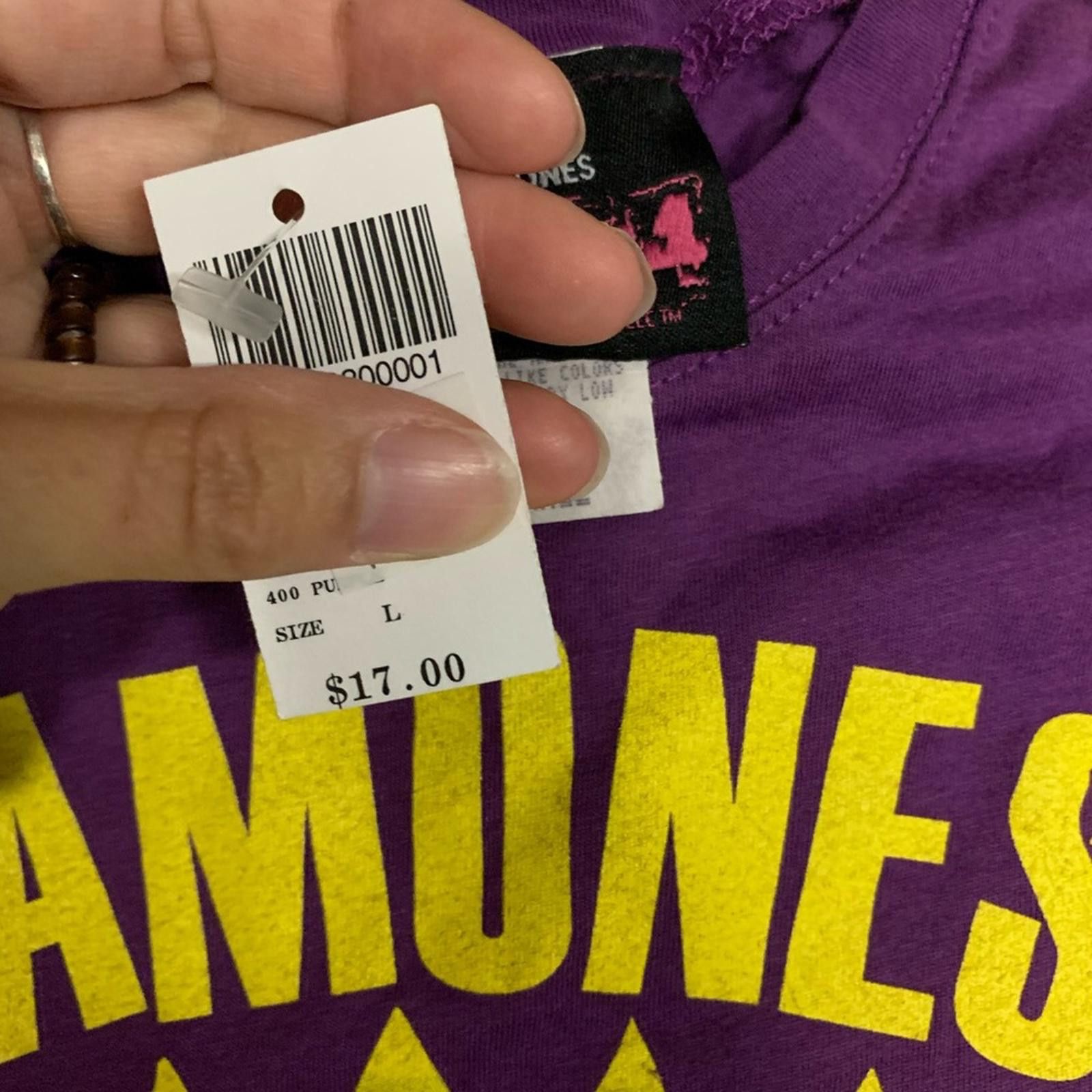 Designer 🖤 Purple Ramones Band T-Shirt Size L / US 10 / IT 46 - 3 Thumbnail