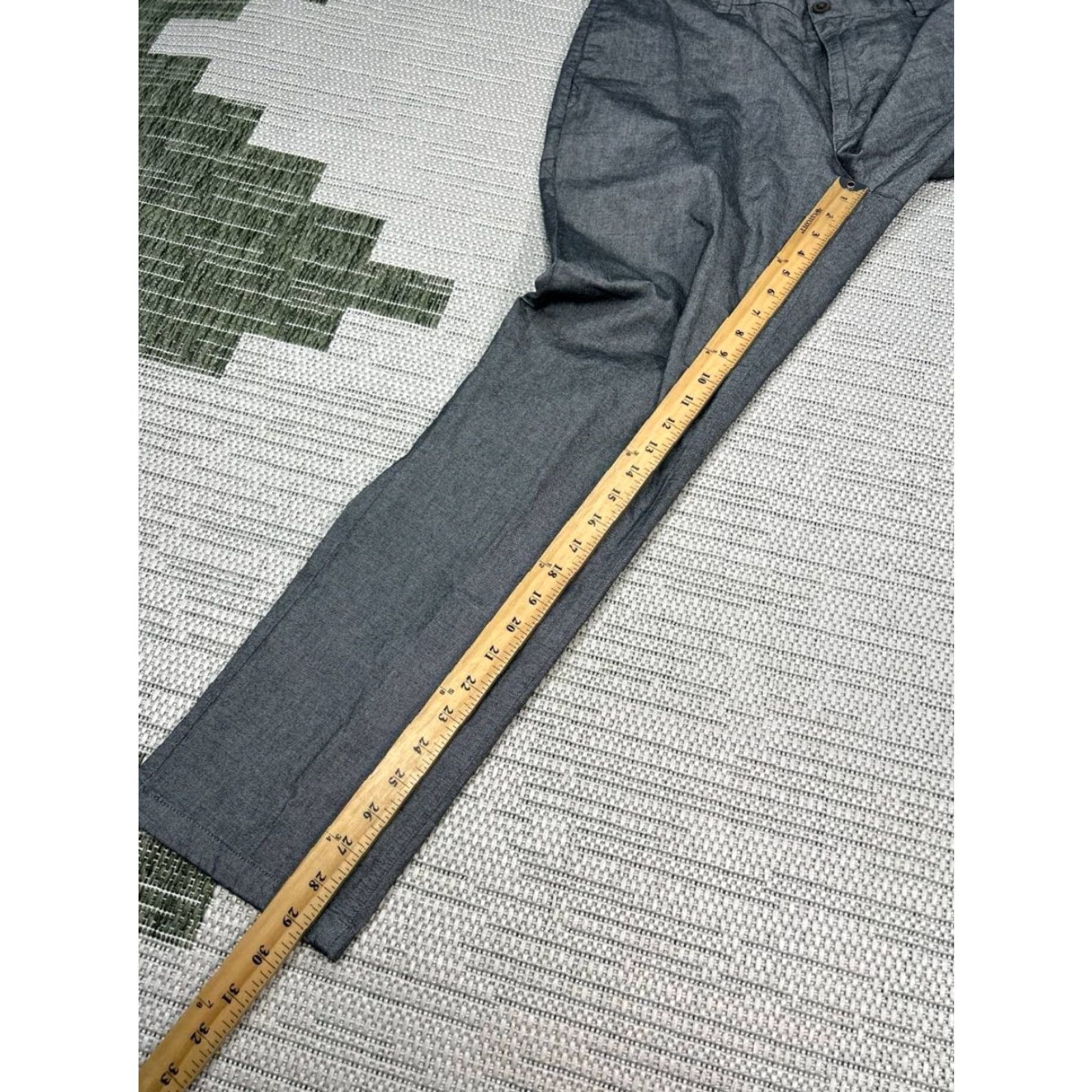 Bonobos Bonobos Slim Chino Pants Mens 34x30 Gray Heathered Cotton Spandex Straight Leg Casual Business Men Size US 34 / EU 50 - 5 Thumbnail