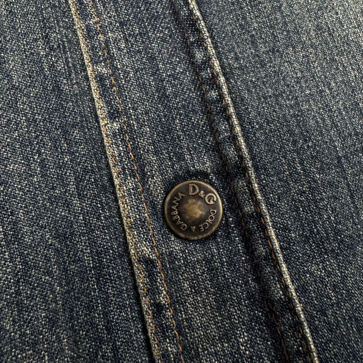 Dolce & Gabbana × Vintage Vintage Dolce & Gabbana Distressed Denim Shirt Vest Size US M / EU 48-50 / 2 - 12 Thumbnail