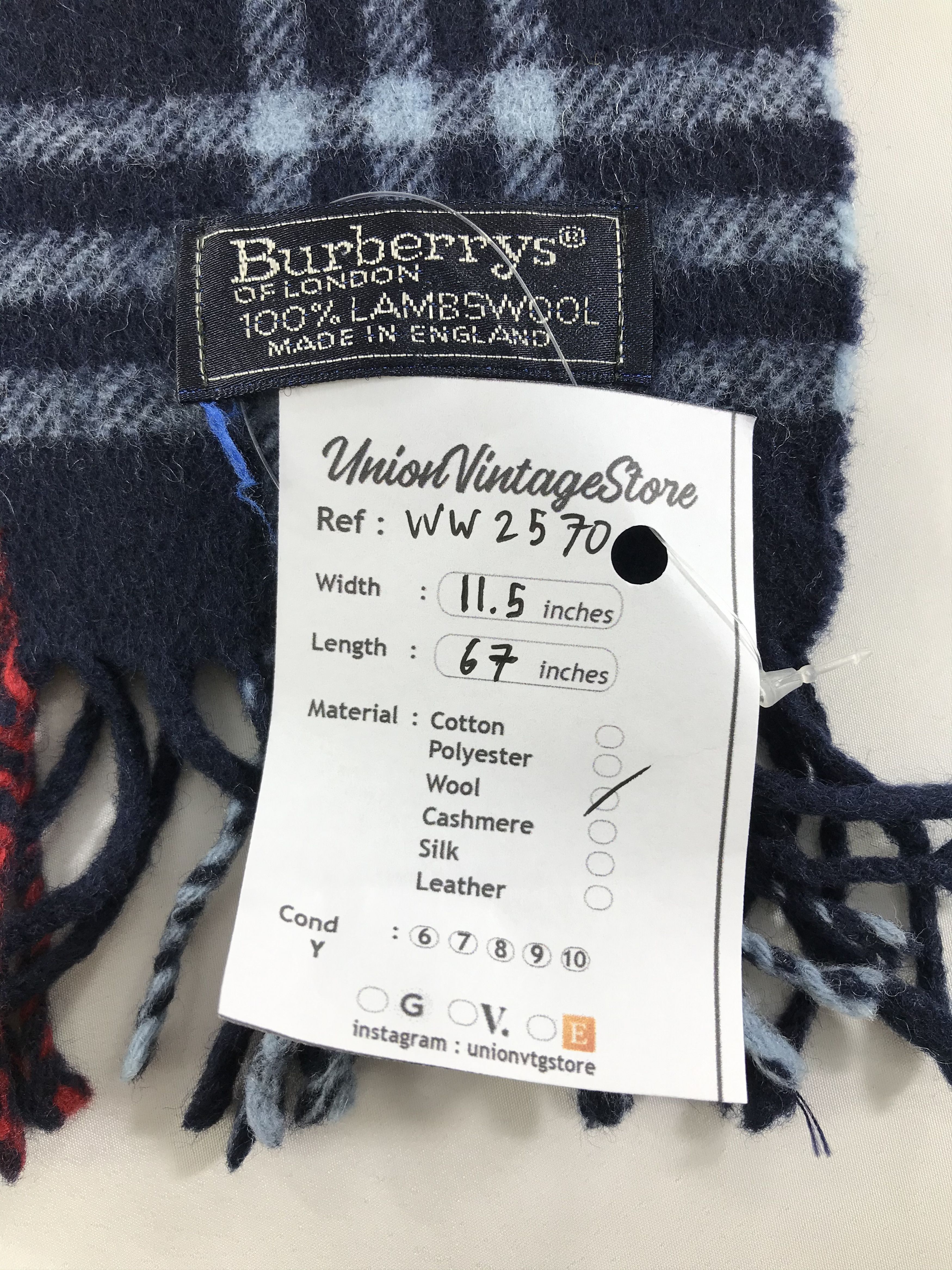 Burberry × Vintage Burberry Scarf / Muffler / Neckwear - WW2570 Size ONE SIZE - 4 Thumbnail