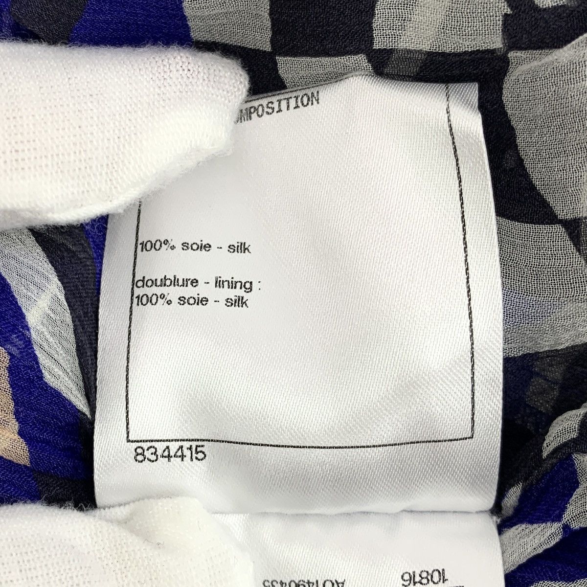 Chanel Chanel Multi-color Geometric Pattern Mulberry Silk Shirt Size S / US 4 / IT 40 - 9 Thumbnail
