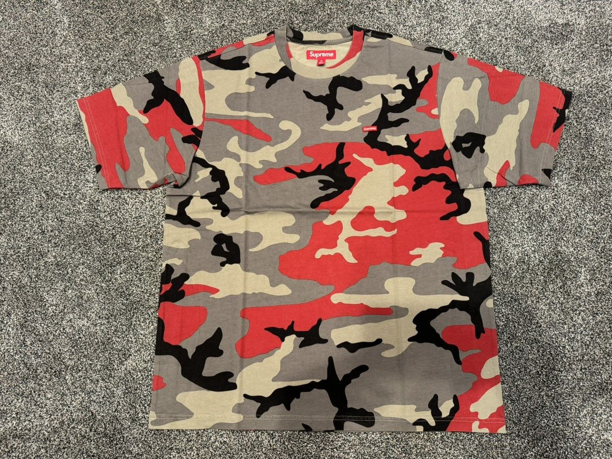 Supreme Small Box S/S Tee Scarlet Camo SS26 Size Medium | Grailed