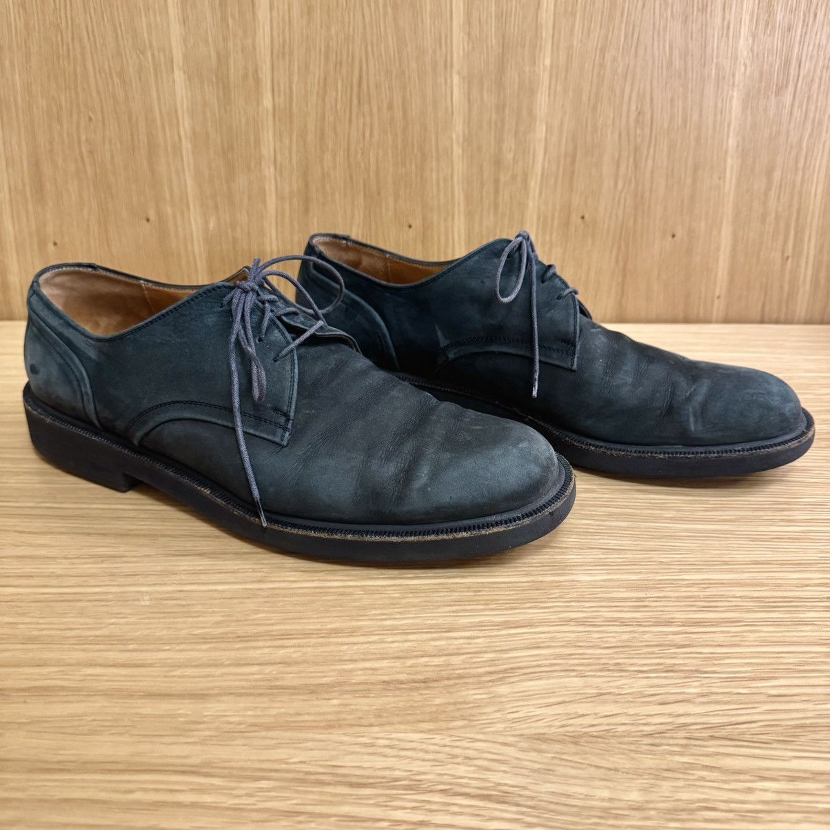 Salvatore Ferragamo Salvatore Ferragamo Teal Blue Suede Oxfords, Size US 11 Size US 11 / EU 44 - 3 Thumbnail