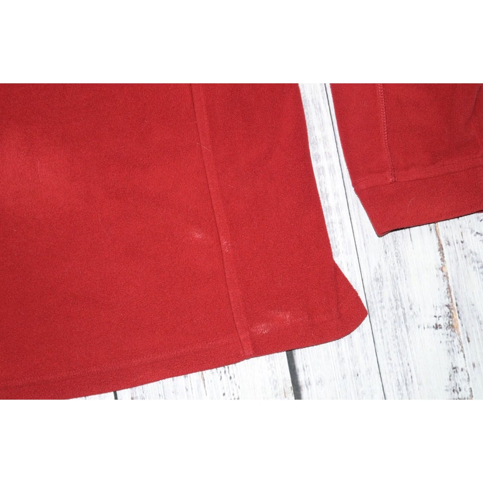Vintage LL BEAN MENS 1/4 ZIP RED FLEECE ZIP UP SWEATER THERMAL LARGE TALL POLYESTER Casual Outdoor 1/4 Zip Pullover Mens Big & Tall Hearts? Size US L / EU 52-54 / 3 - 3 Thumbnail