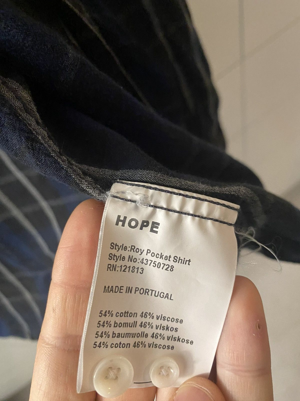 Hope Hope blue checkered shirt cropped Size US S / EU 44-46 / 1 - 4 Thumbnail