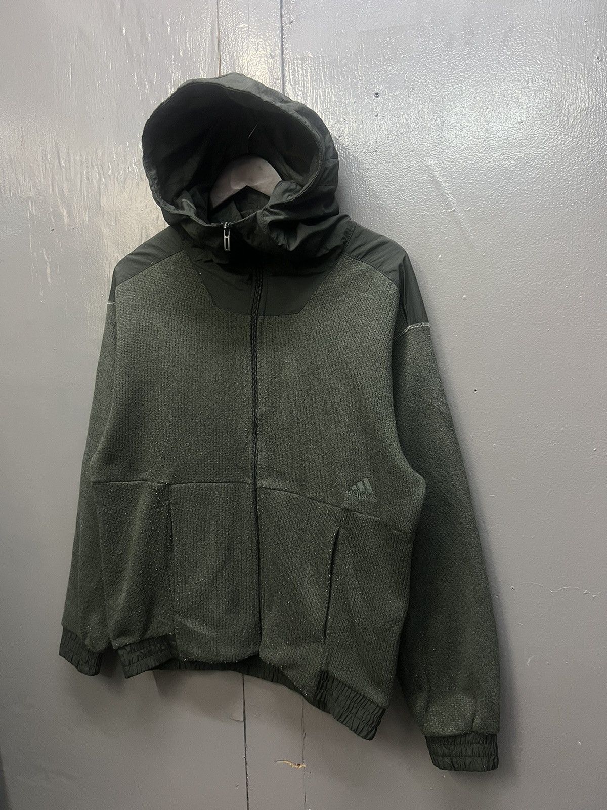 Adidas Adidas Three Stripe Hybrid Hoodies Size US M / EU 48-50 / 2 - 3 Thumbnail