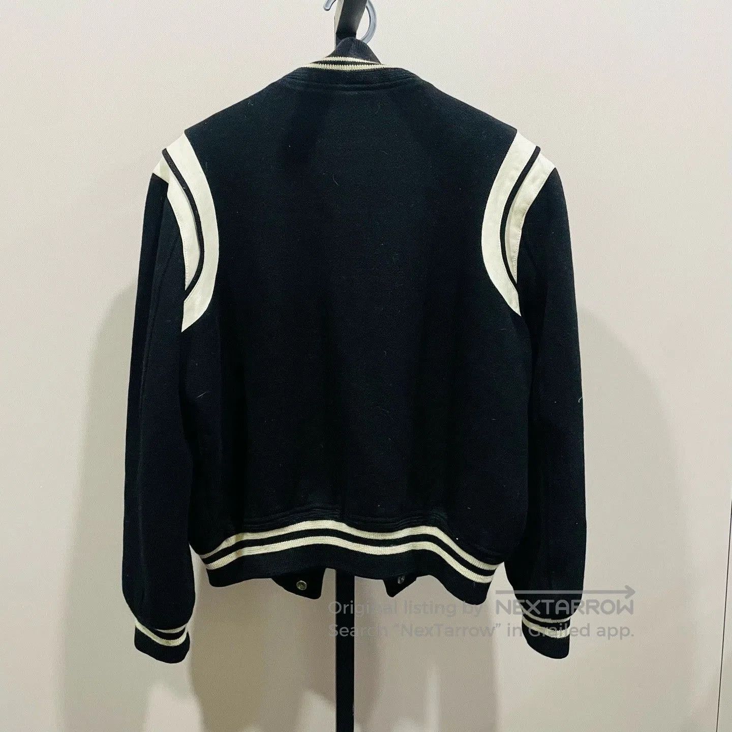 Saint Laurent Paris Saint Laurent Black White Baseball Jacket. Size US M / EU 48-50 / 2 - 2 Thumbnail