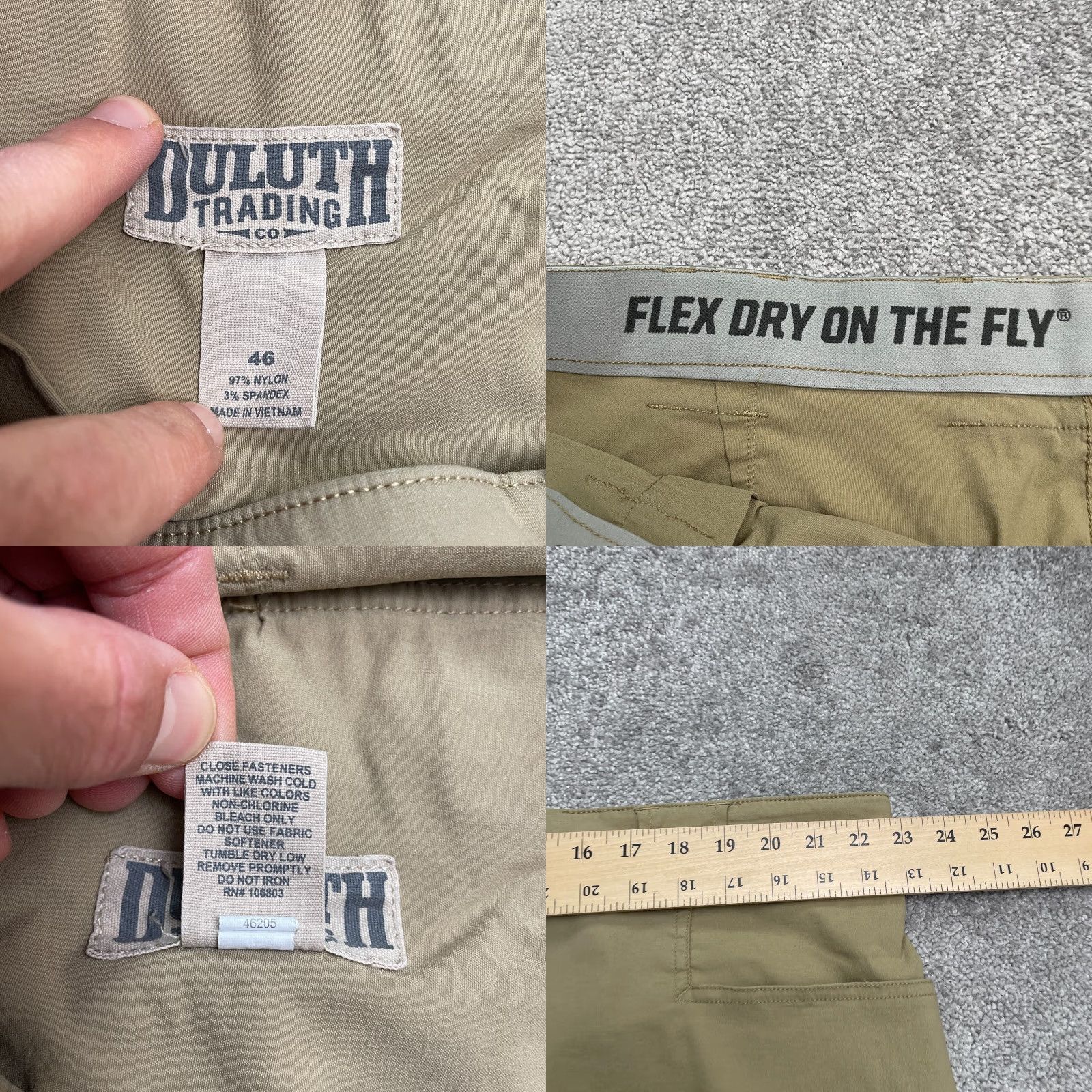 Vintage VINTAGE Duluth Men’s Khaki Shorts 46 Brown Nylon Outdoor Casual Summer Fall Spring Size US 30 / EU 46 - 8 Thumbnail