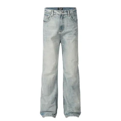 Japanese Brand × Jean Washed men's loose casual punk distressed straight jeans Size US 32 / EU 48 - 1 Thumbnail