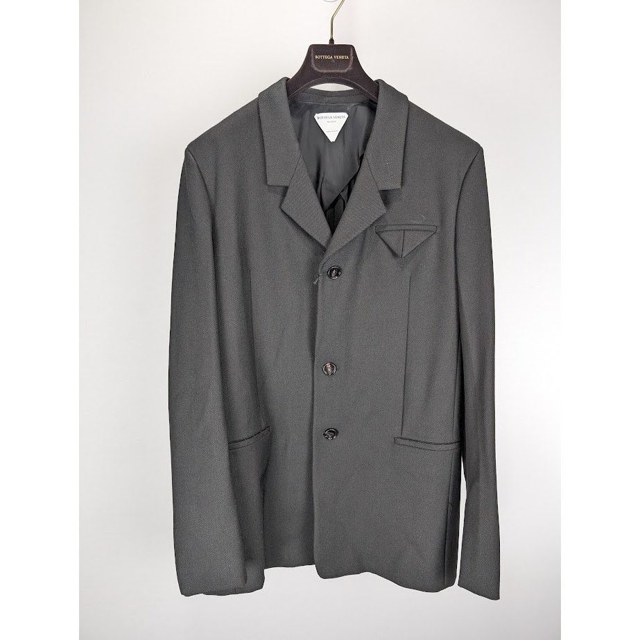 Bottega Veneta o1rshd1 Tech Wool Twill Jacket in Black Size US M / EU 48-50 / 2 - 2 Thumbnail