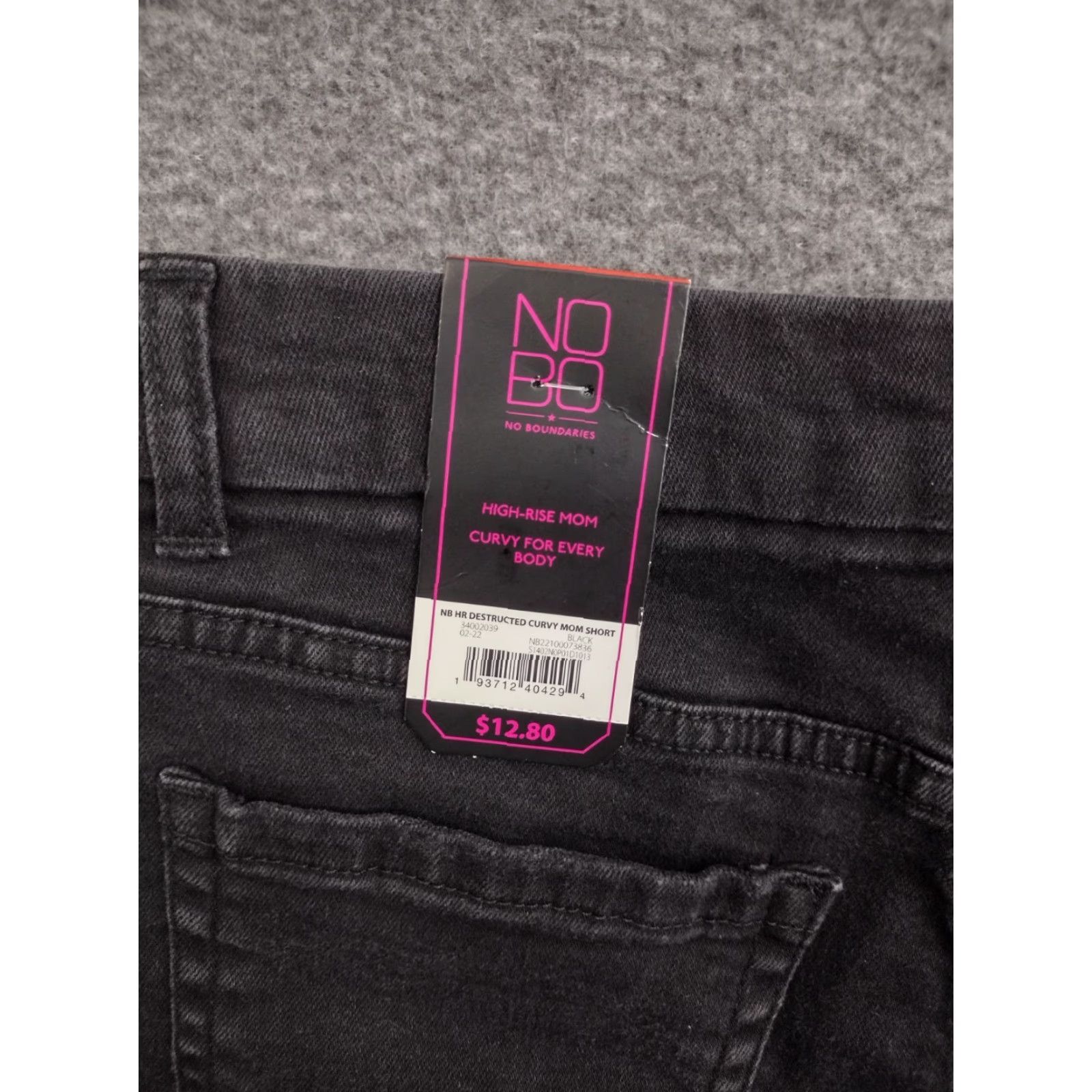 Vintage No Boundaries Shorts Juniors Size 9 Denim Black 5-Pocket Low Rise Casual Travel 90s Curvy Womens Size 30" / US 8 / IT 44 - 6 Thumbnail