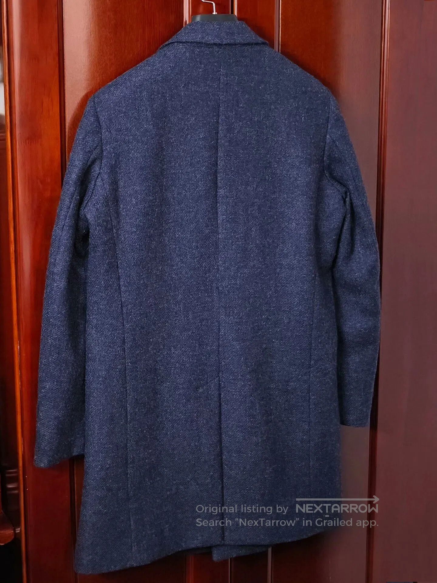 Japanese Brand Mallalieus Blue Wool Casual Coat. Size US M / EU 48-50 / 2 - 2 Thumbnail